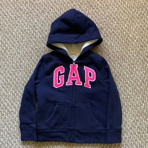 Gap Sherpa Lined Zip Up Hoodie